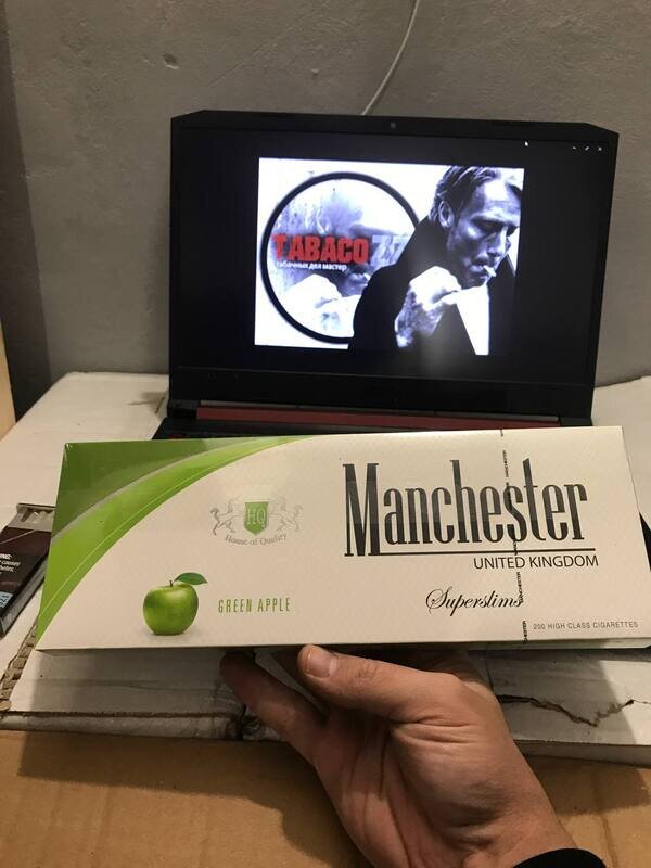 Manchester Green Apple (зеленое яблоко) Superslims отзывы на сигареты